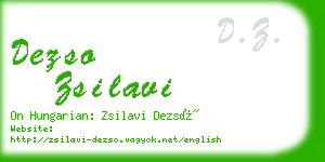 dezso zsilavi business card